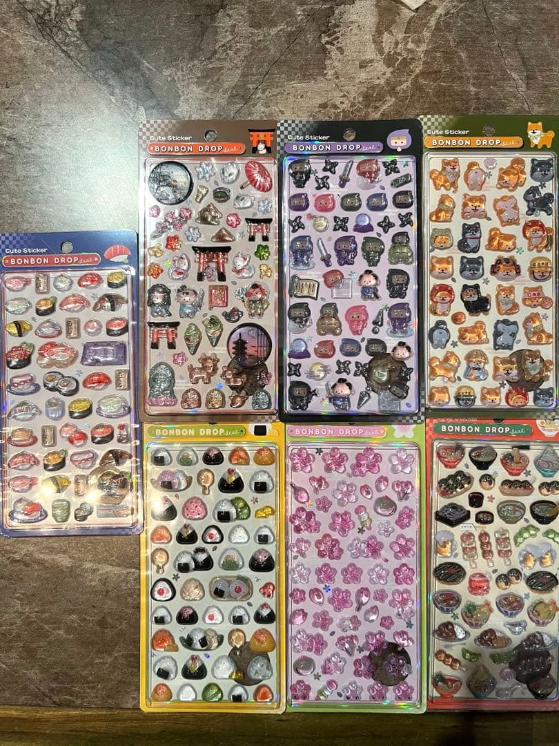 『正規品』ボンボンドロップシール和柄 7種