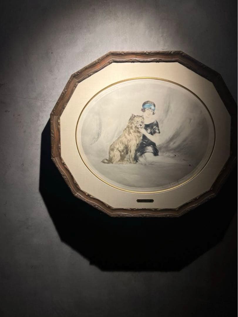 antique ルイ・イカール　銅版画　直筆サイン