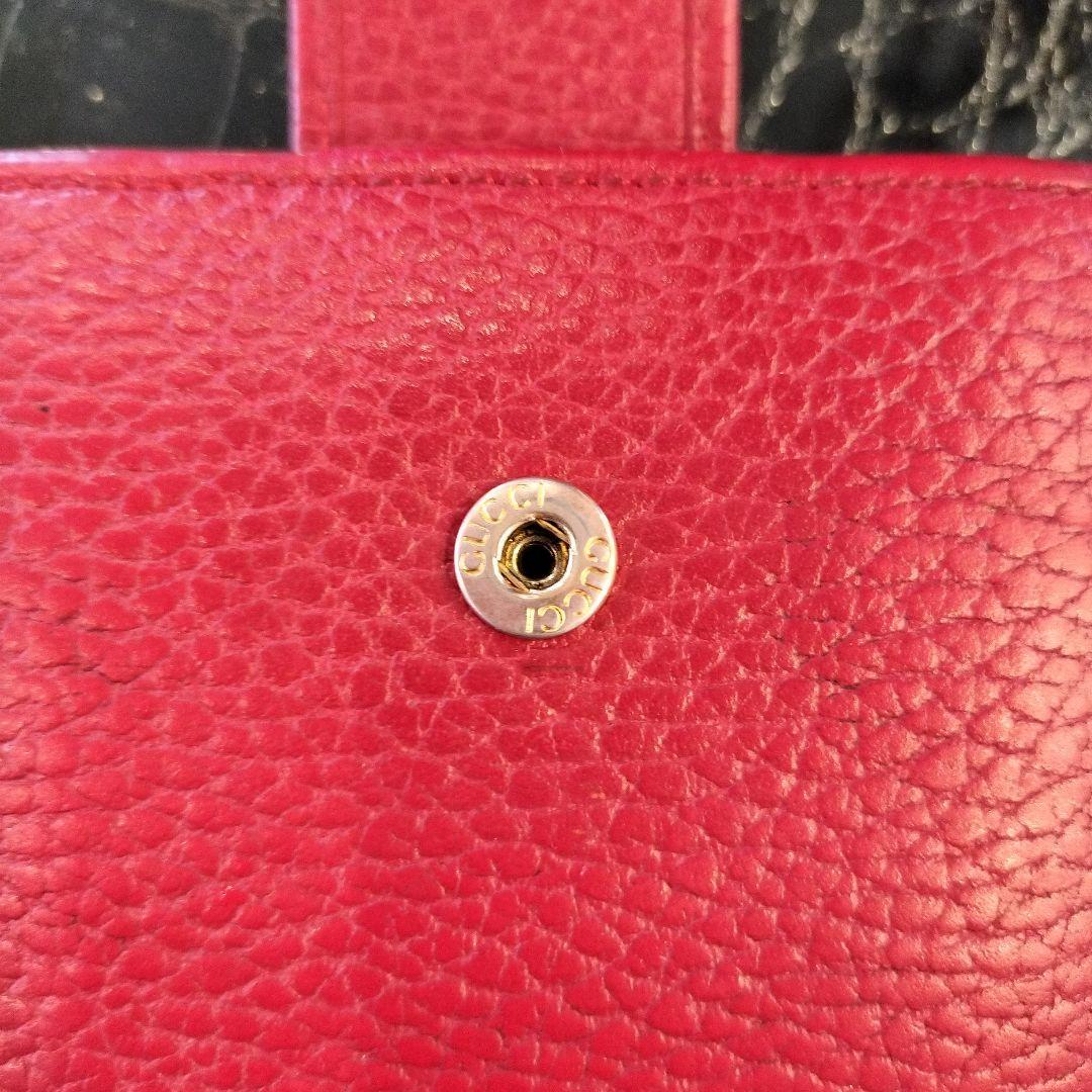 GUCCI GUCCI GG マーモント コンパクトウォレット レッド
