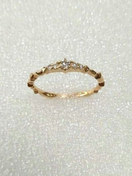 agete アガット K18 ダイヤモンド（0.08）・リング（7号）