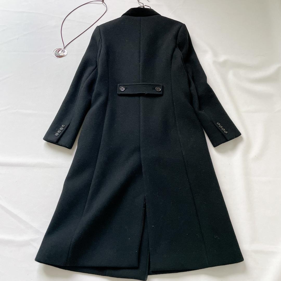 【美品】LOVELESSチェスターコート　ダブル ウールメルトン 上衿ベルベット