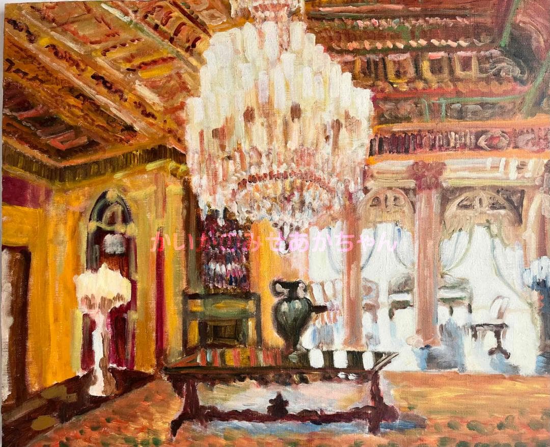 50×61㎝「シャンデリア　２」油彩・原画・F12