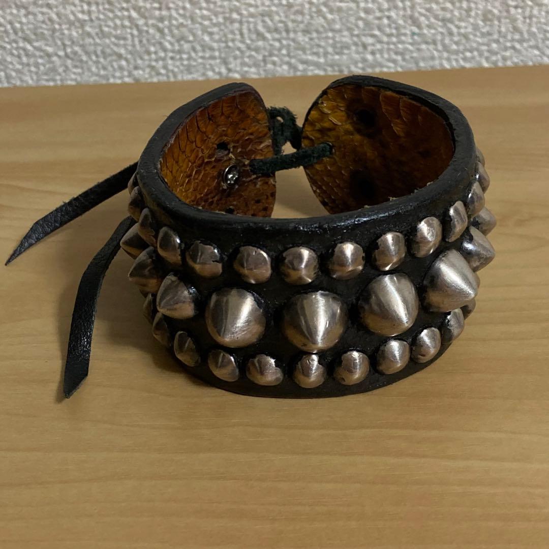 00s archive 初期 Kmrii ケムリ スタッズ レザーブレスレット