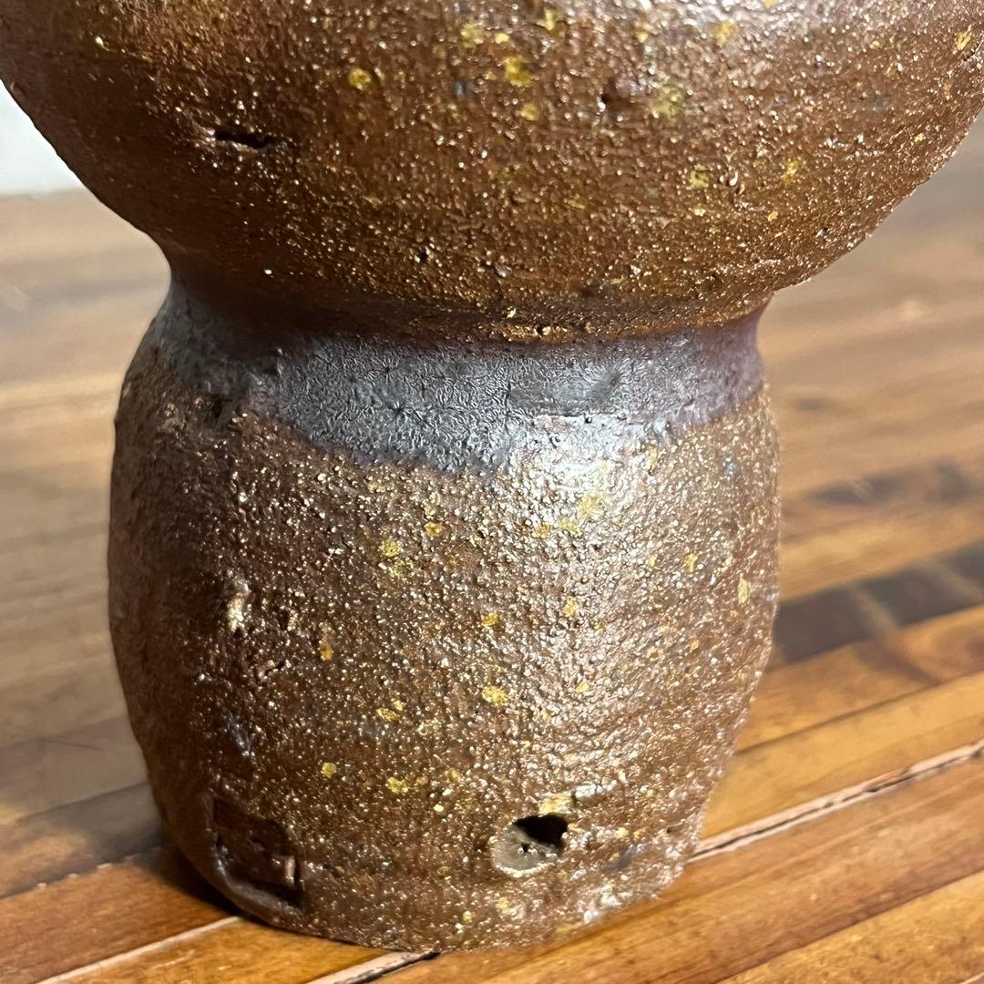 五十嵐豊 作◆陶器の人形オブジェ◆素朴な土肌と無垢な表情が魅力◆民芸・工芸作品