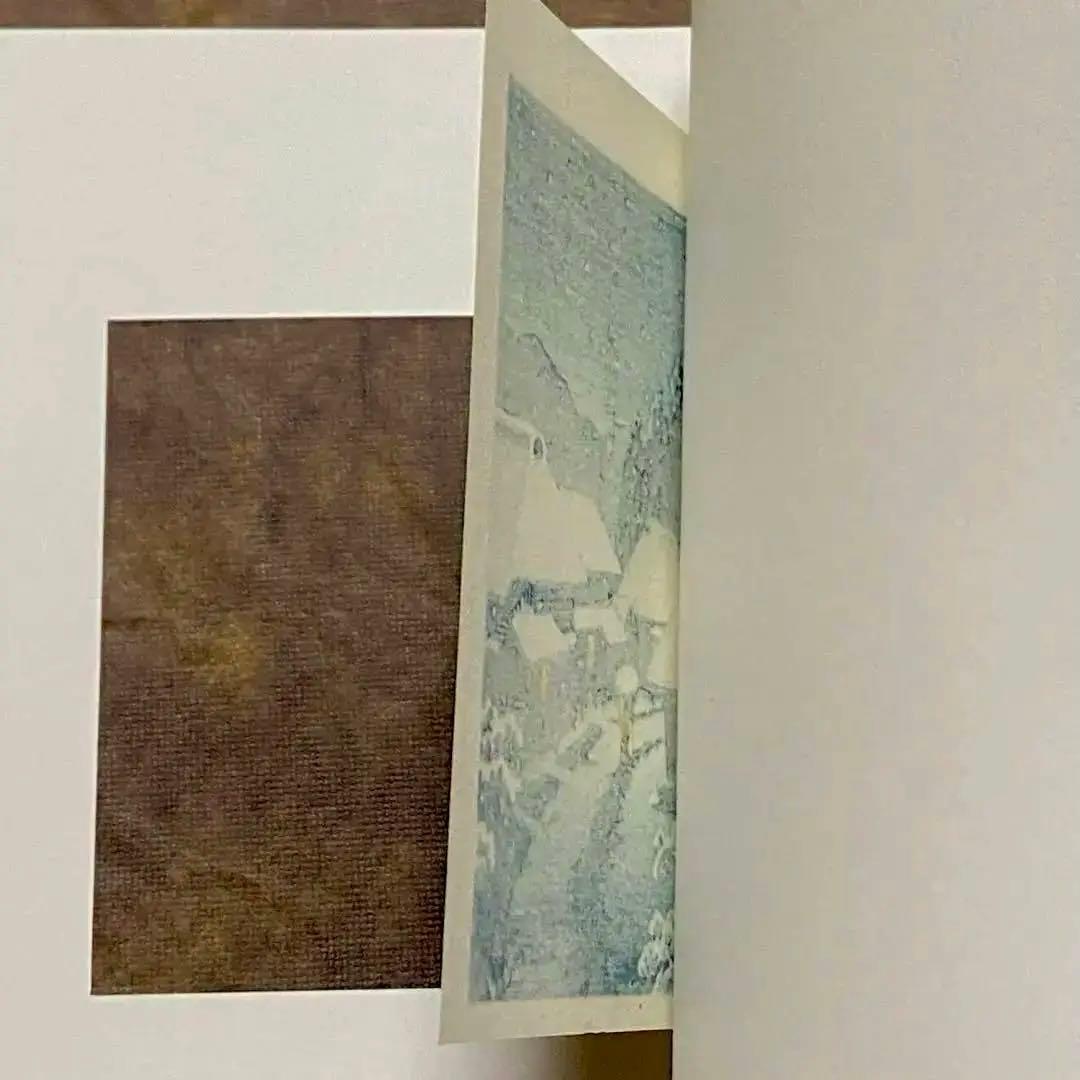 川瀬巴水 木版画 「雪の寺島村」 渡邊木版美術画舗 巴水印あり 小判作品