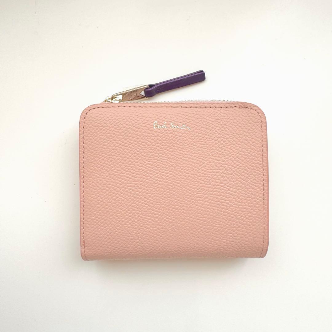 Paul Smith ポールスミス 二つ折り財布 折財布 レモンプリント ピンク