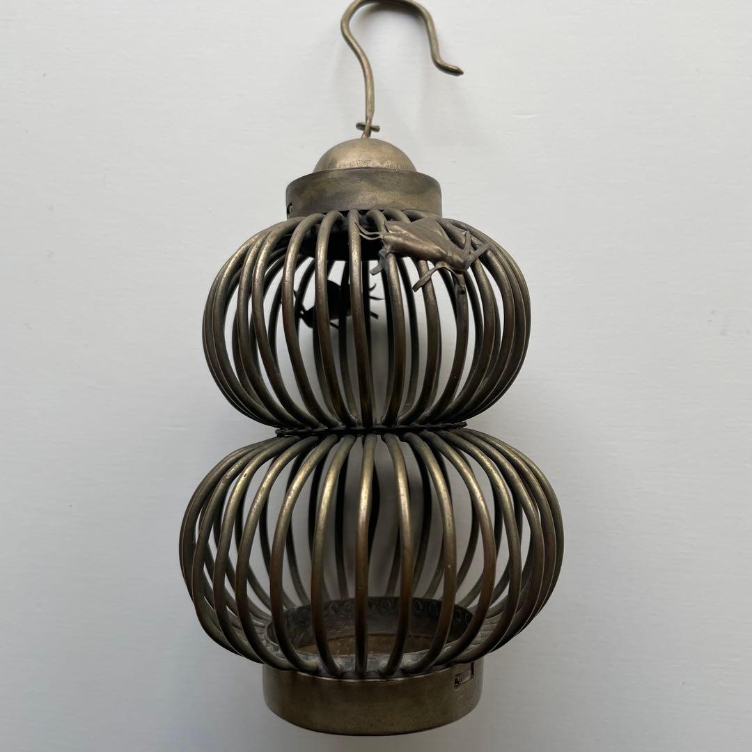 アンティーク「銀製虫かご」中国古美術