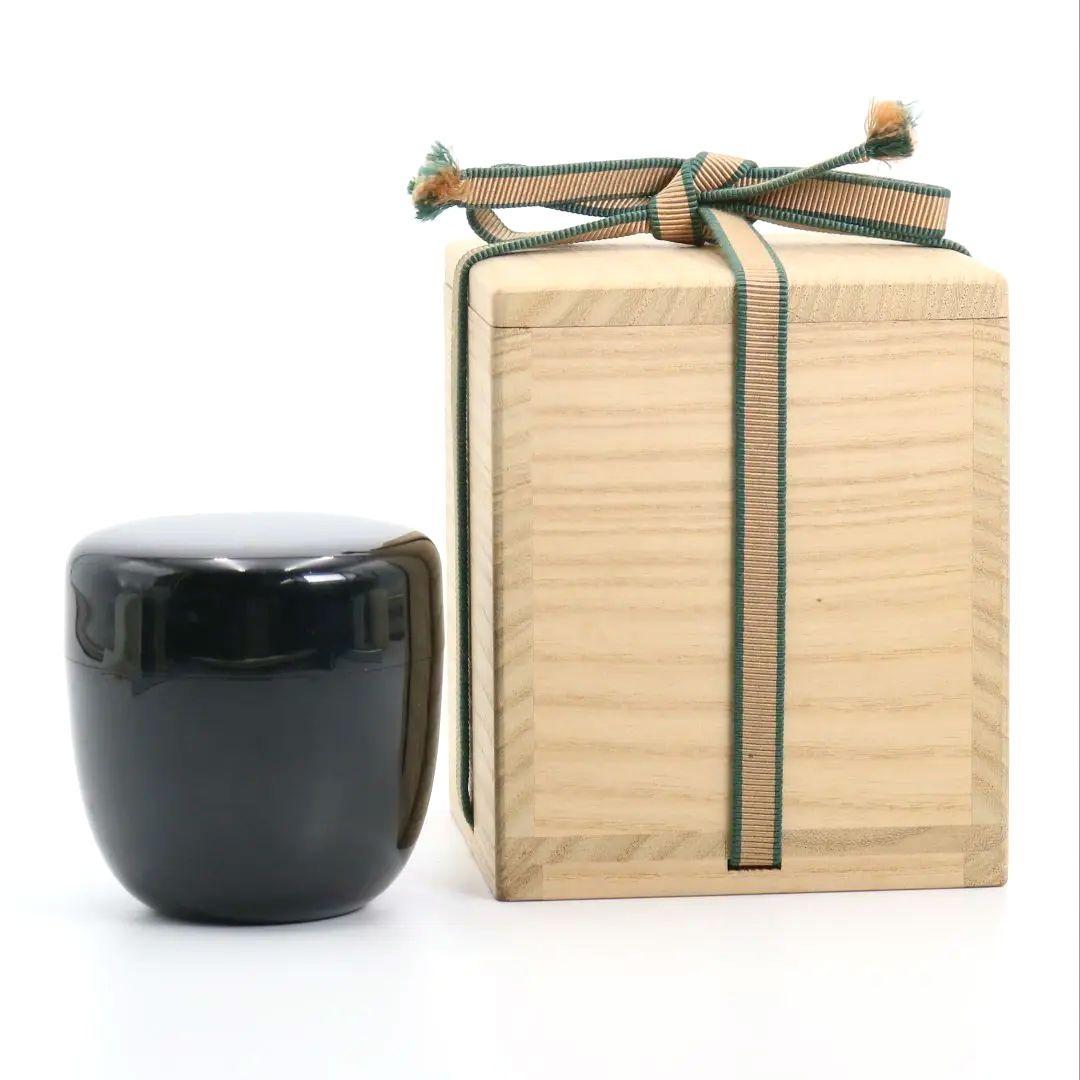 無銘 真塗 中棗 茶道具　V815