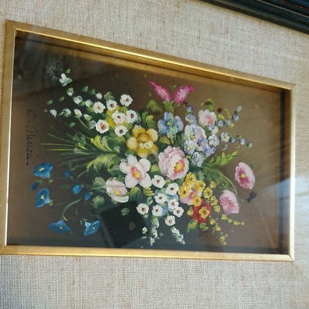 花束！お部屋が、オシャレに！奥行のある油絵！