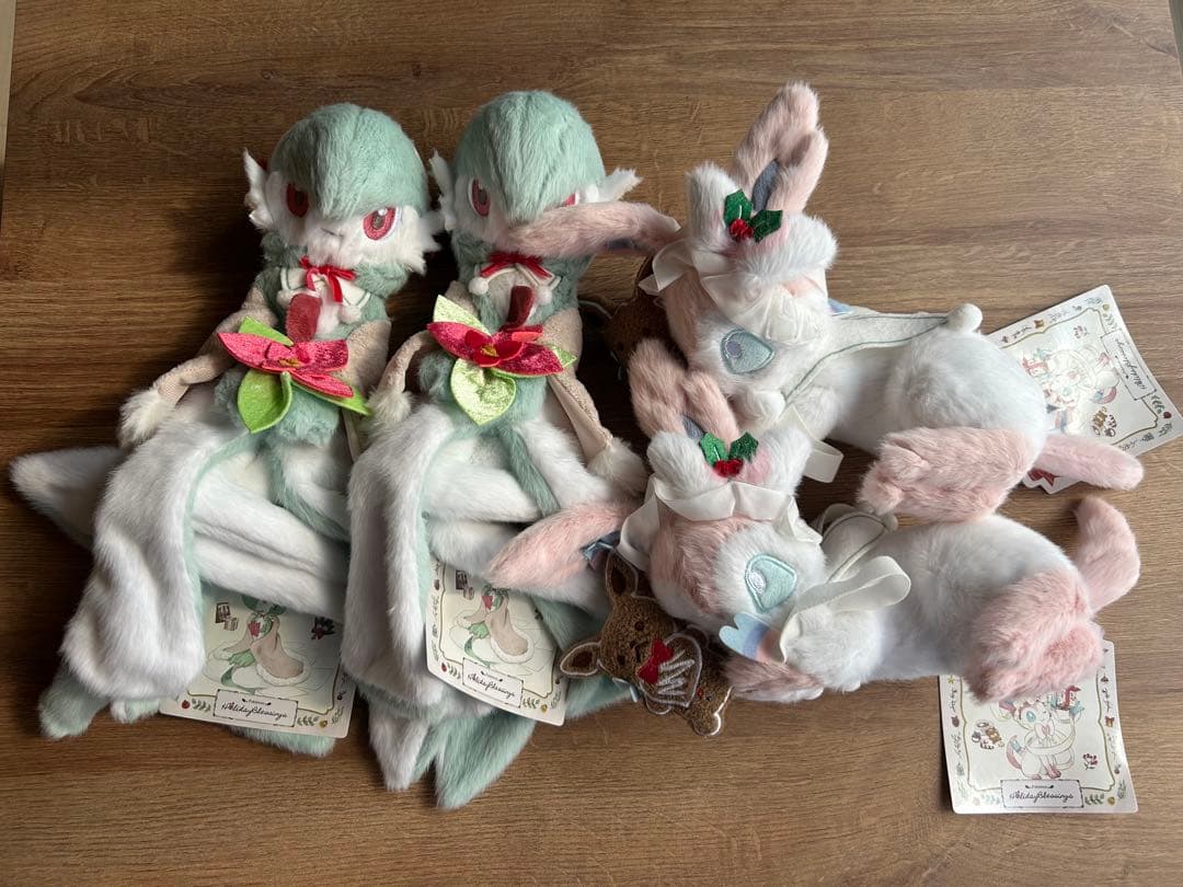 サーナイトとニンフィアのクリスマスぬいぐるみ×4