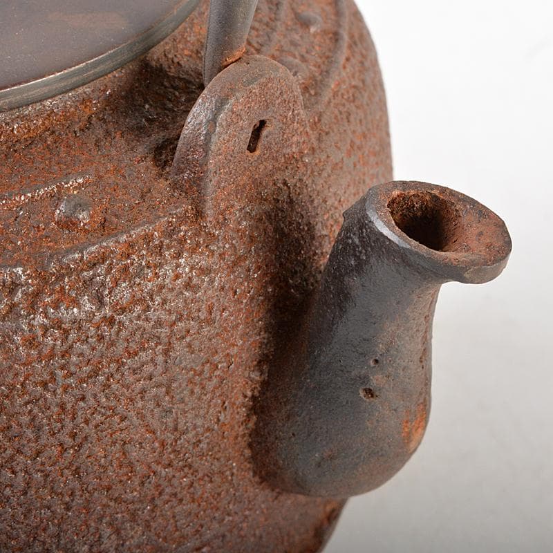 煎茶道具　鋲打文　鉄瓶　鉄釜　M　R5868