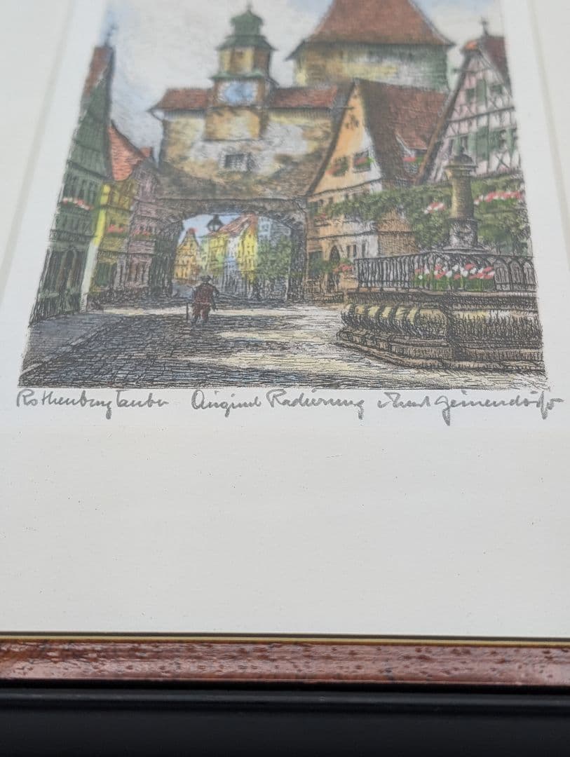 ドイツの E. Geissendorfer作 ローテンブルク 時計塔