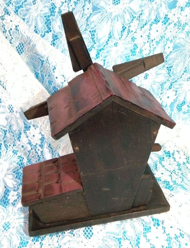 風車小屋のオルゴール　木製　手彫り 曲目　♪エリーゼのために