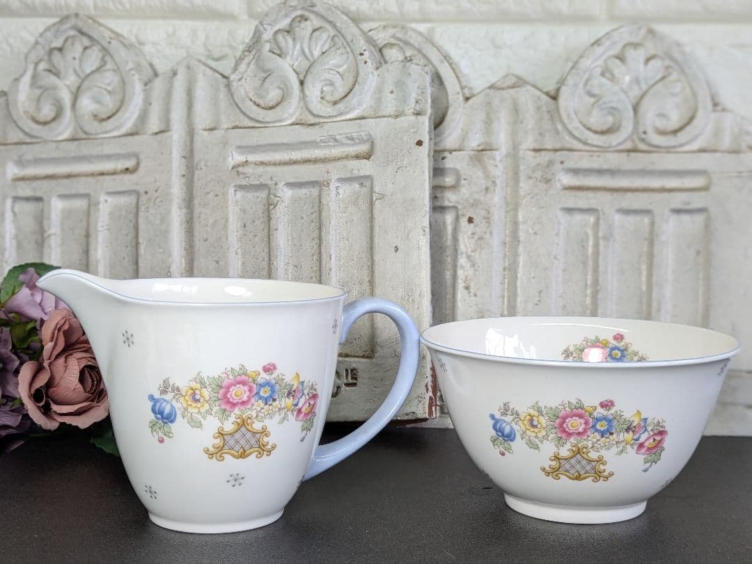 イギリス アンティーク シェリー Shelley クリーマー シュガーボウル