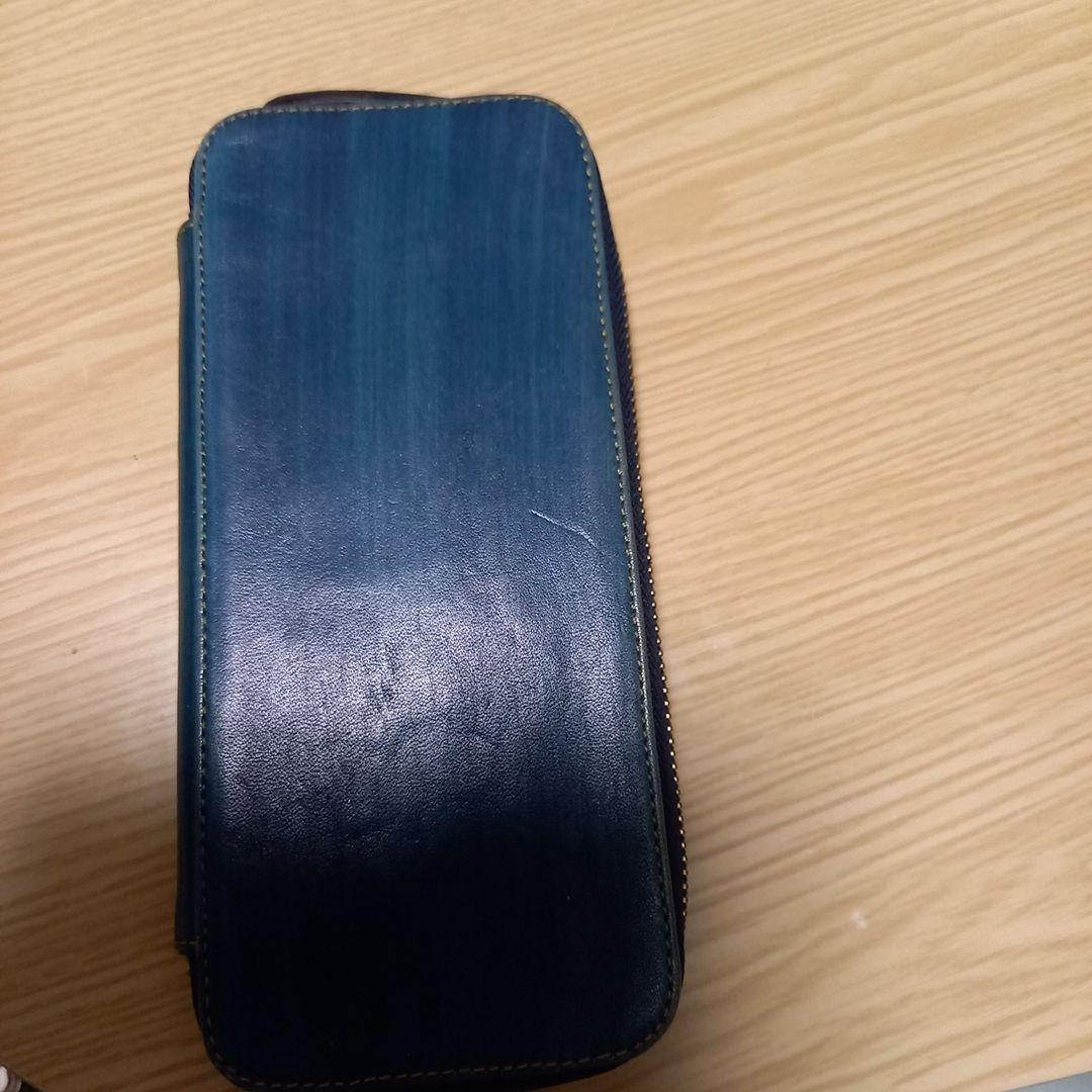 バハギア ラウンドジップペンケース ブルー