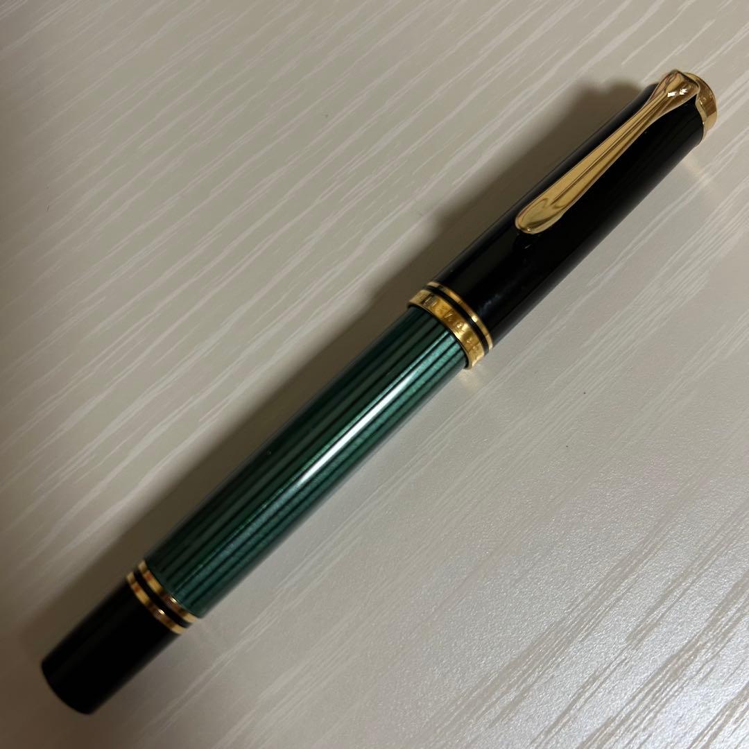 ペリカン スーべレーン 万年筆 m400 緑縞 EFニブ