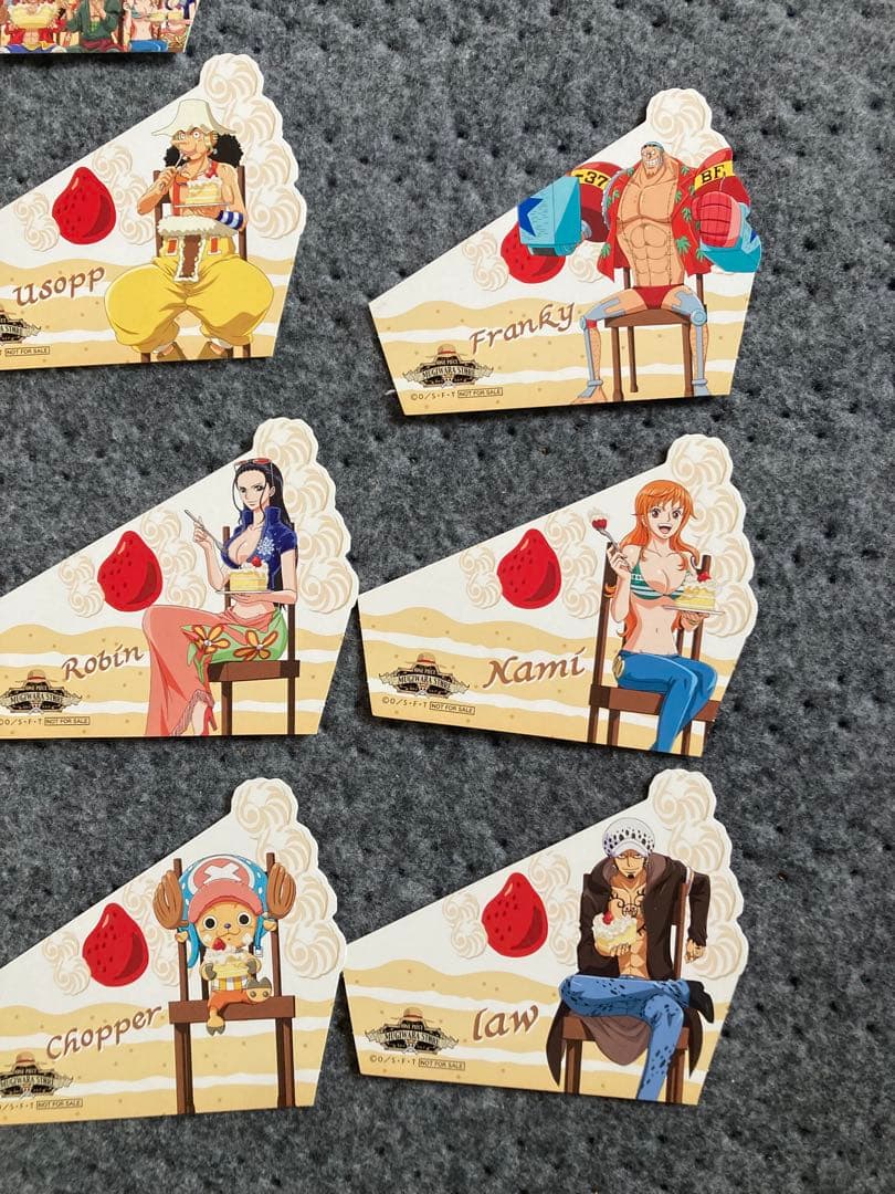 ワンピース 麦わらストア フェア特典　ホールケーキしおり フルコンプ