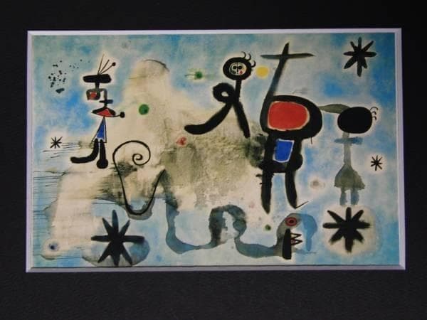 ジョアン・ミロ、ペインティング５、希少画集画、新品額装付