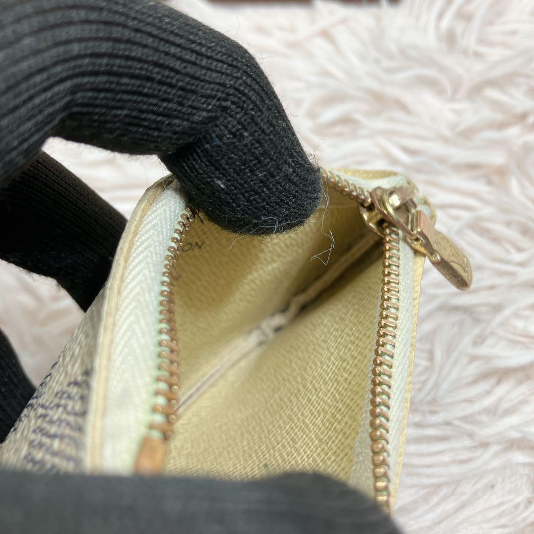 ！美品！ ルイヴィトン ダミエ アズール ポシェットクレ ケース 小銭入れ