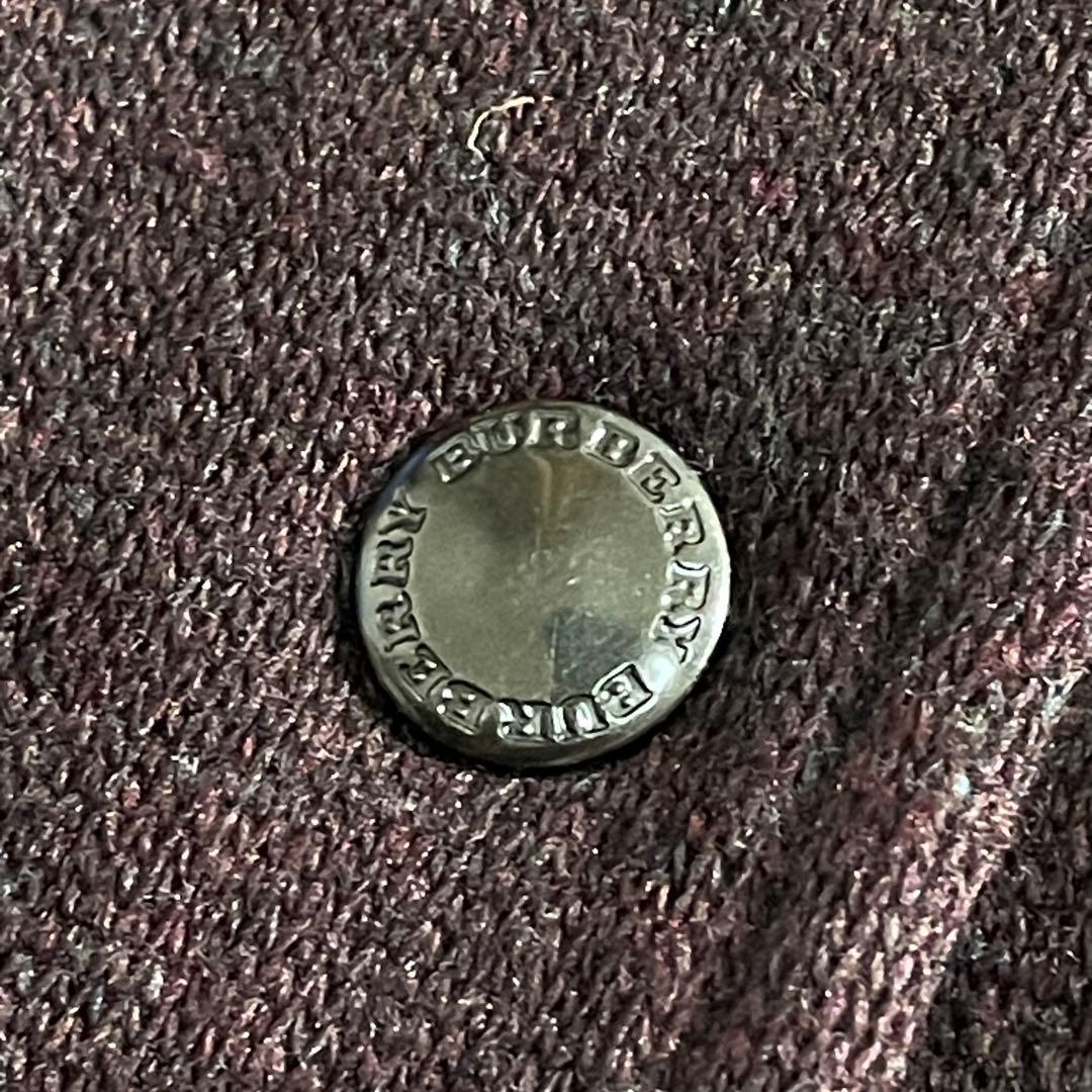 00s　バーバリーロンドン　フード付き　ウールコート　ノバチェック　M〜L相当