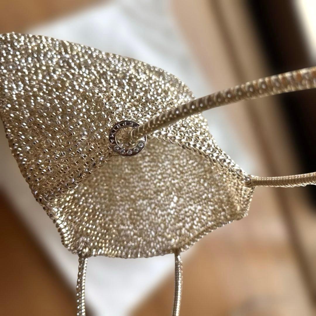 アンテプリマワイヤーバッグスタンダード スクエア ラージ シルバーゴールド