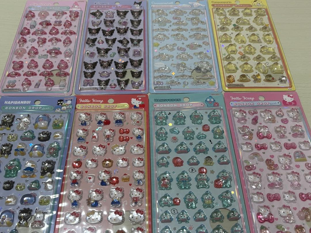 ボンボンドロップシール　サンリオ　８枚セット