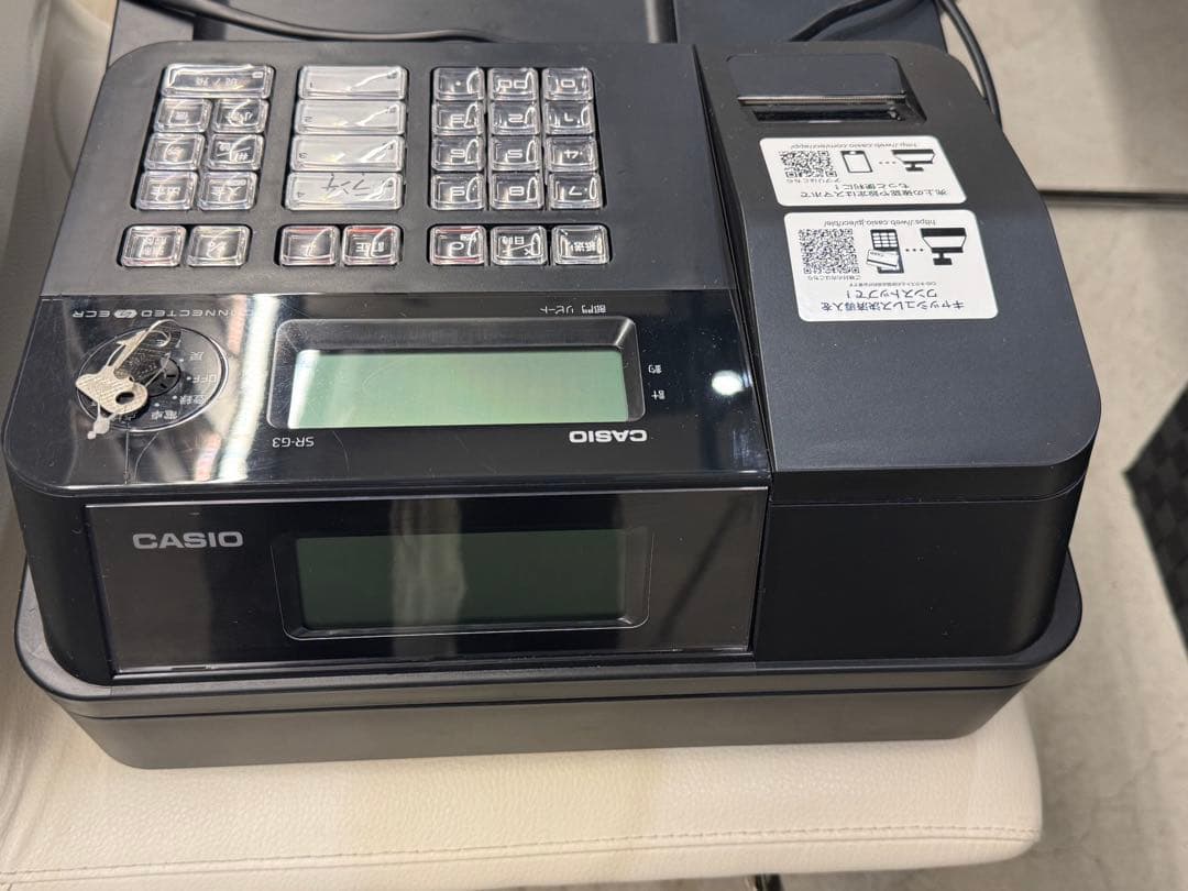 CASIO SR-G3-EX 電子レジスター 黒色 取扱説明書付き