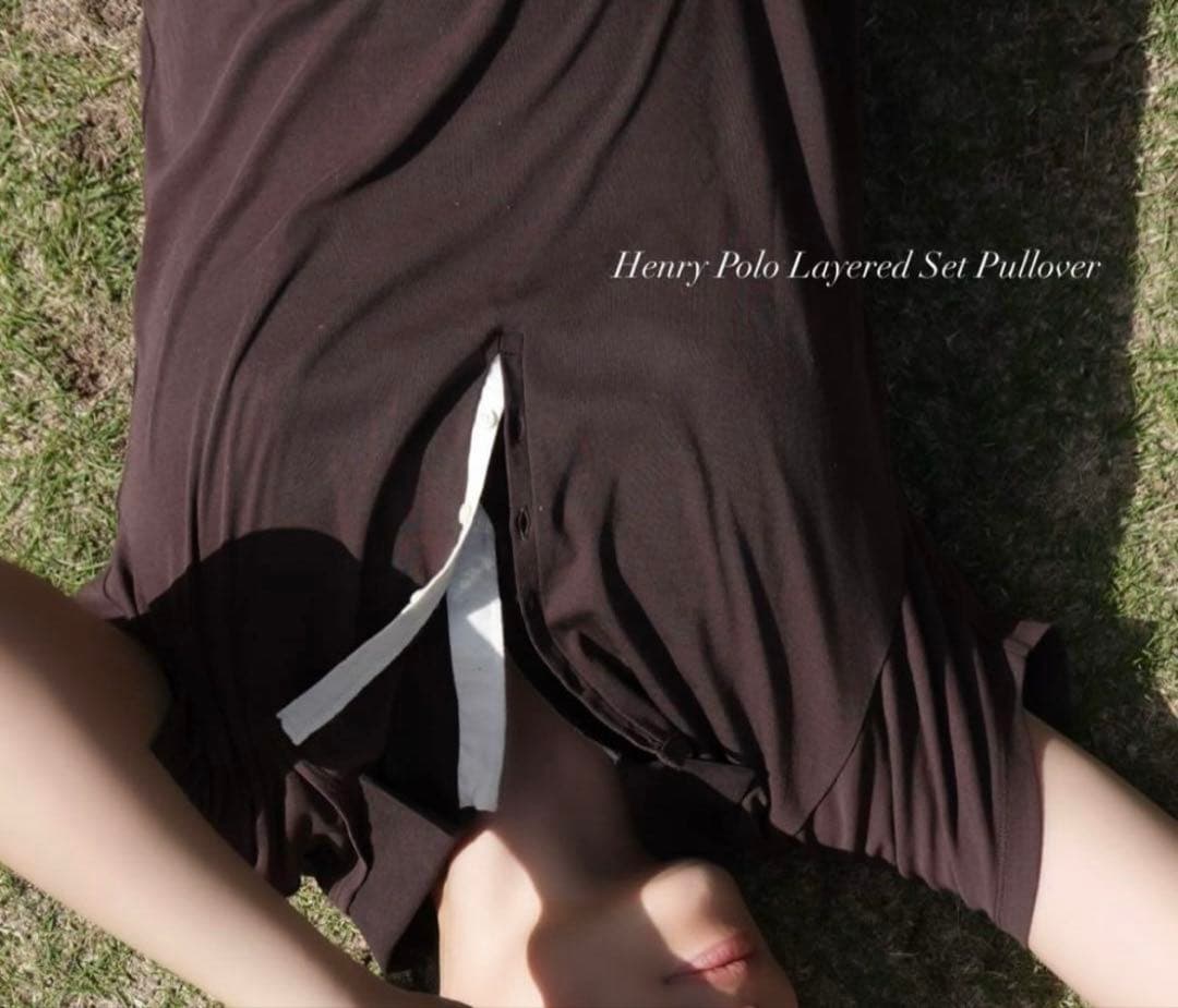 ヘンリーポロレイヤードセットプルオーバー