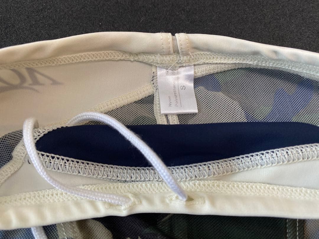 AQUX 透け競パン Sサイズ ブルー・迷彩柄