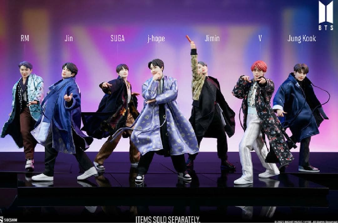 BTS 7体セット・華やかに立体化「IDOL」にインスパイアされたスタチュー