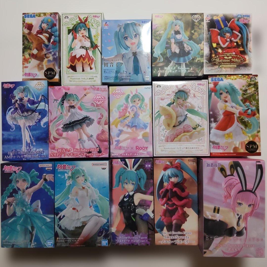 初音ミク 巡音ルカ プライズ景品 フィギュア 15体セット