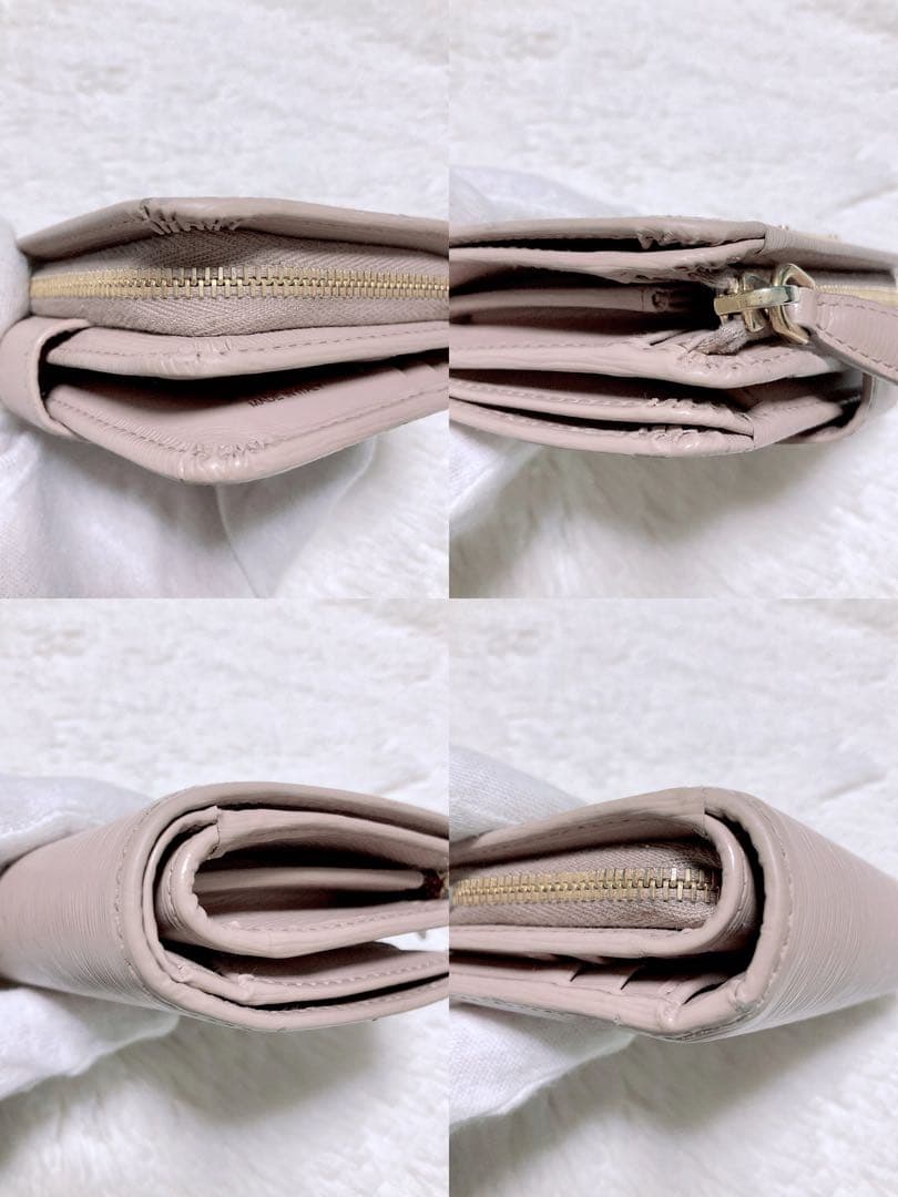 ♡美品♡プラダ 二つ折り財布 サフィアーノレザー 三角ロゴ L字ファスナー