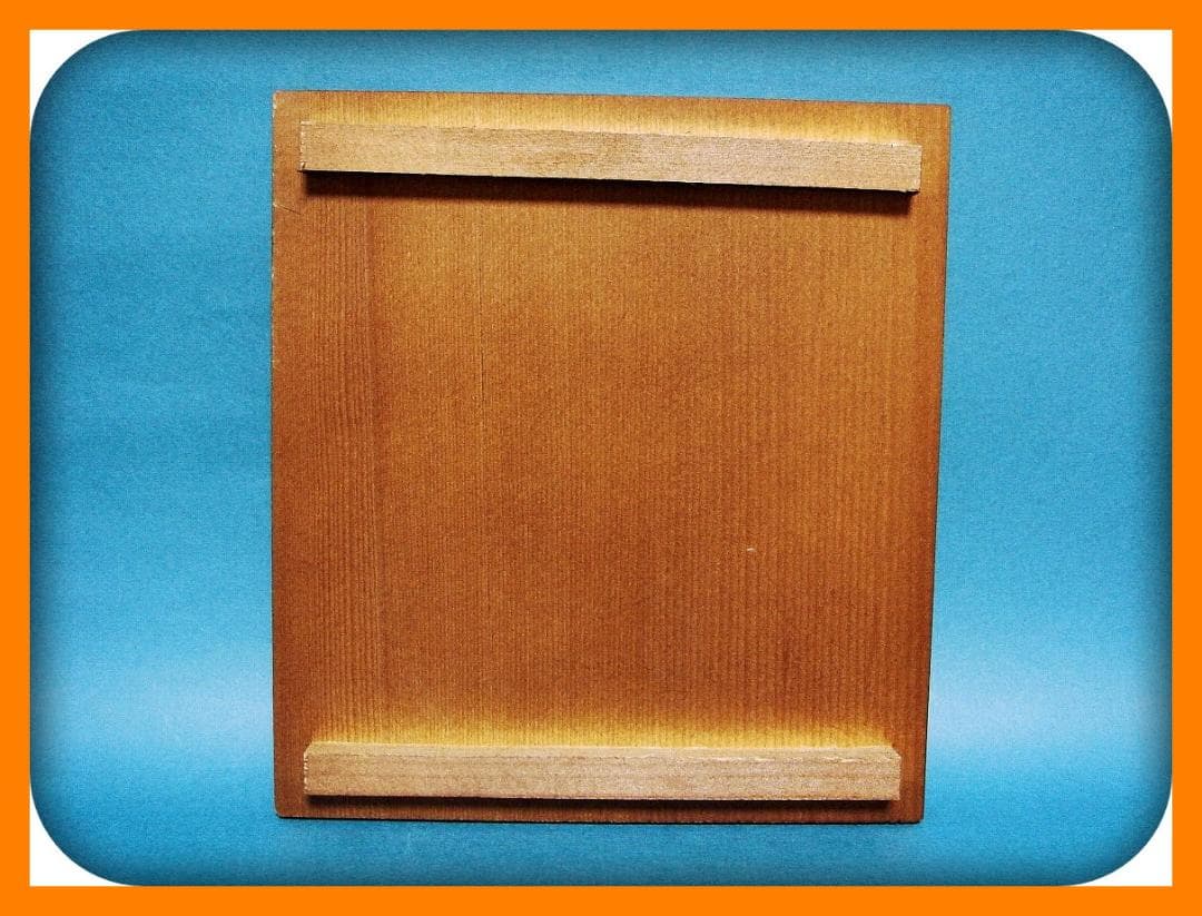 786『木製 空箱（長方形 紐付き）』紫　/骨董品 古美術 アンティーク 古玩