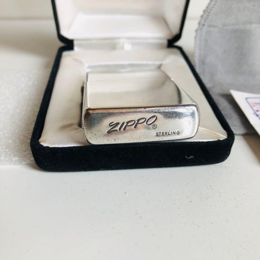 希少使用品スターリングシルバーZIPPOイタリックロゴ1980年代ZIPPO