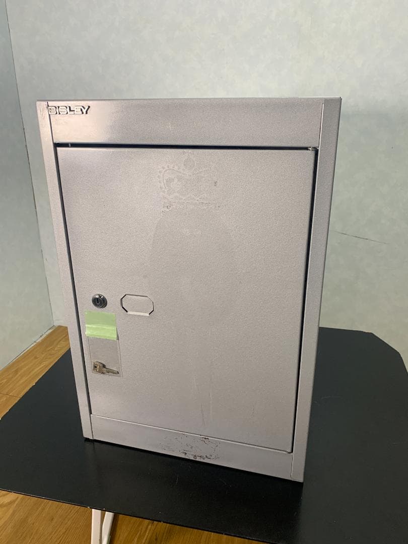 K★1041 BISLEY ビスレー ロッカー BOX 1ドア シルバー 鍵付き