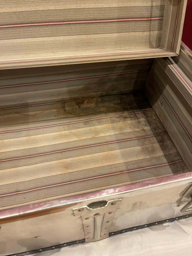 ncs1219 ヴィンテージ アルミトランク SUZUKI ネイビー 特大