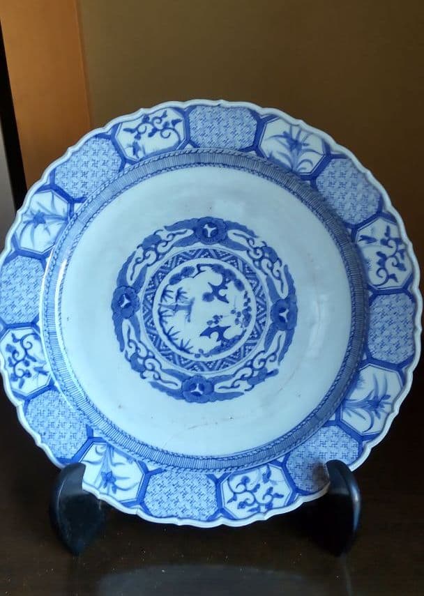 染付大皿　骨董