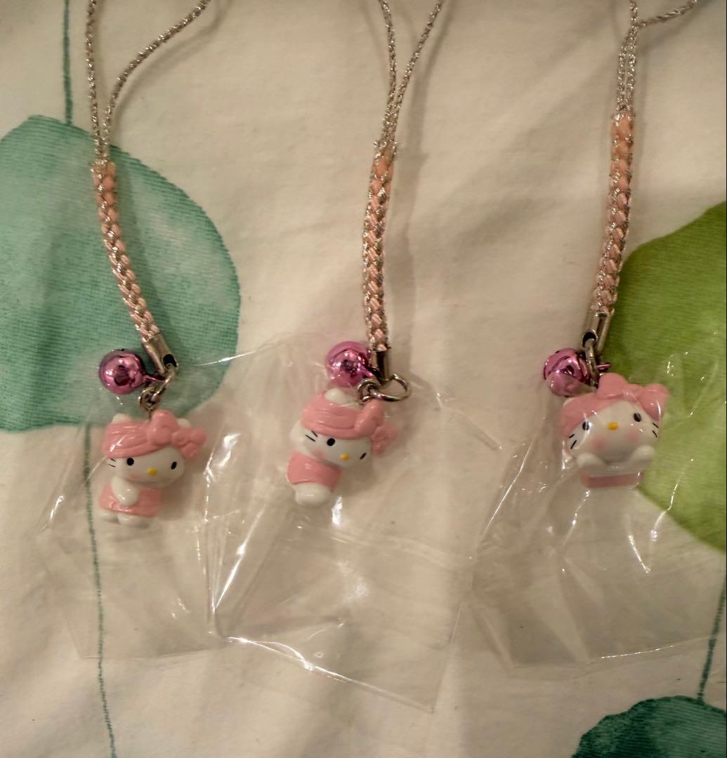 【新品未開封】ハローキティ バスタイム お風呂 根付 ストラップ 5点