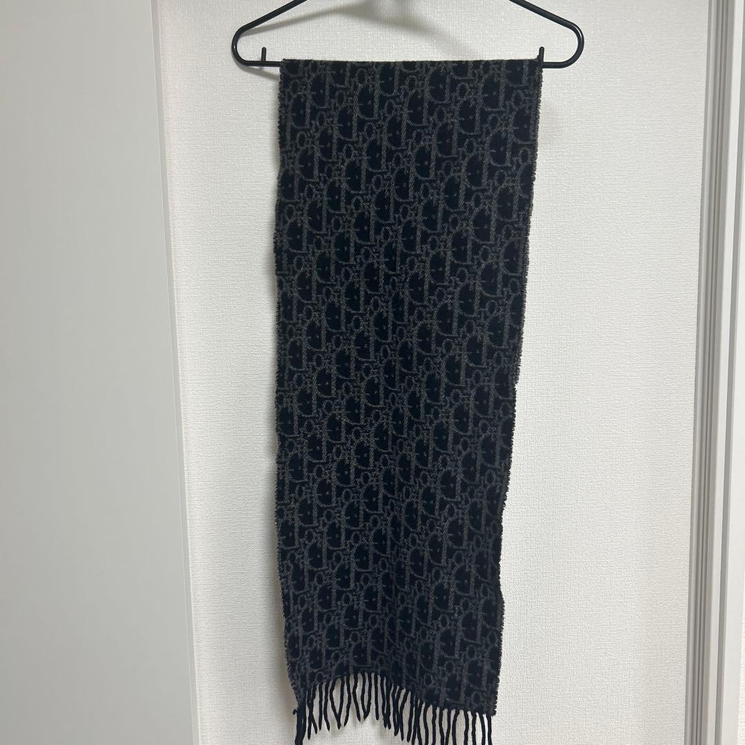 Christian Dior ロゴマフラー ブラック