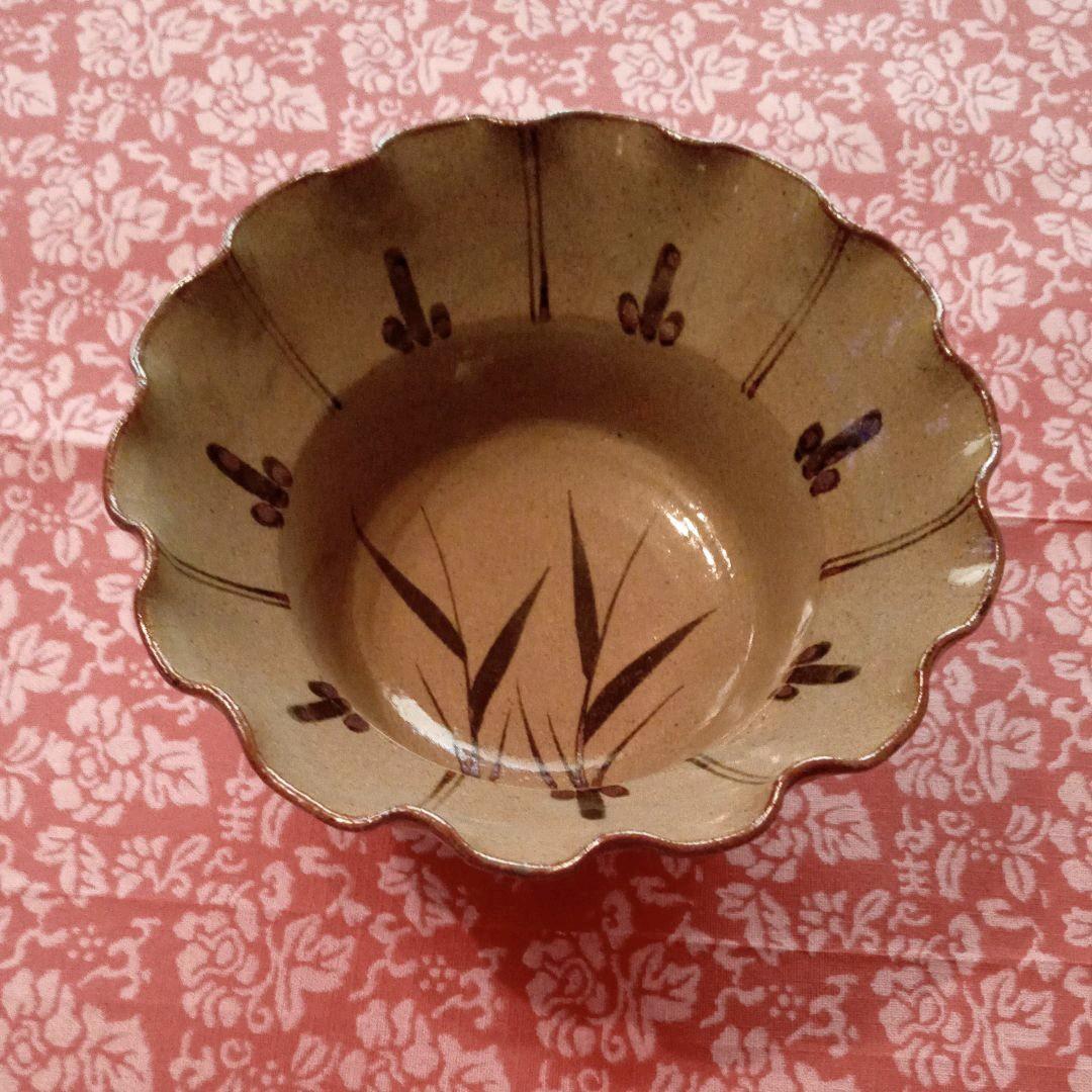 唐津焼　絵唐津輪花鉢