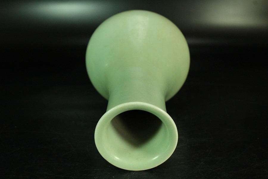 中国美術 青磁 瓶 尺立 茶道具伝来(K-A857)