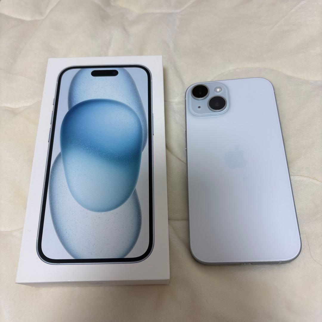 【美品】iPhone15 128GB ブルー SiMフリー