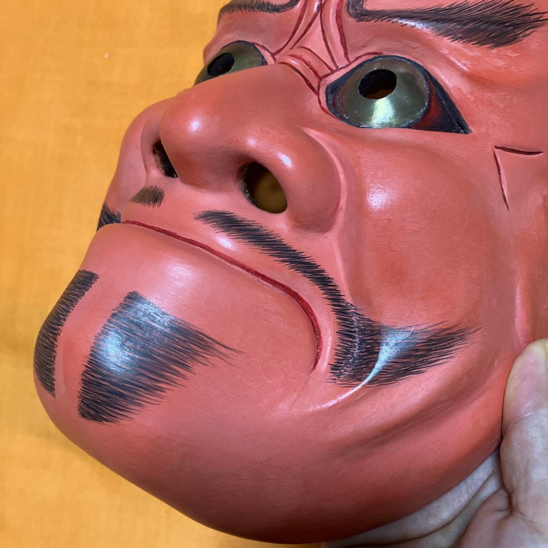 美品　能面　小癋見　こべしみ　木彫り　手彫り