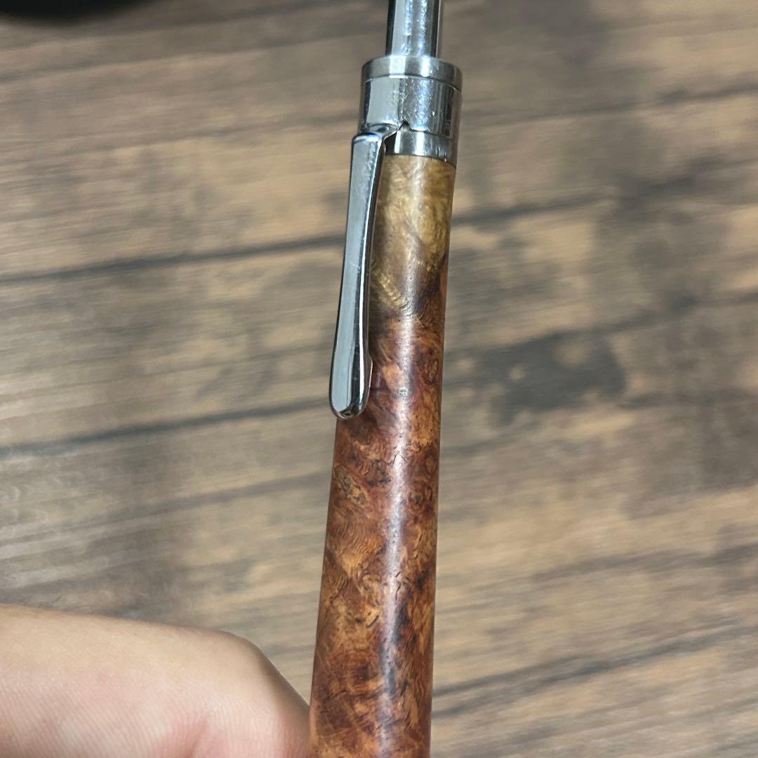 工房楔 シャープペンシル 0.5mm 花梨紅白（こぶ杢）真鍮パイプ