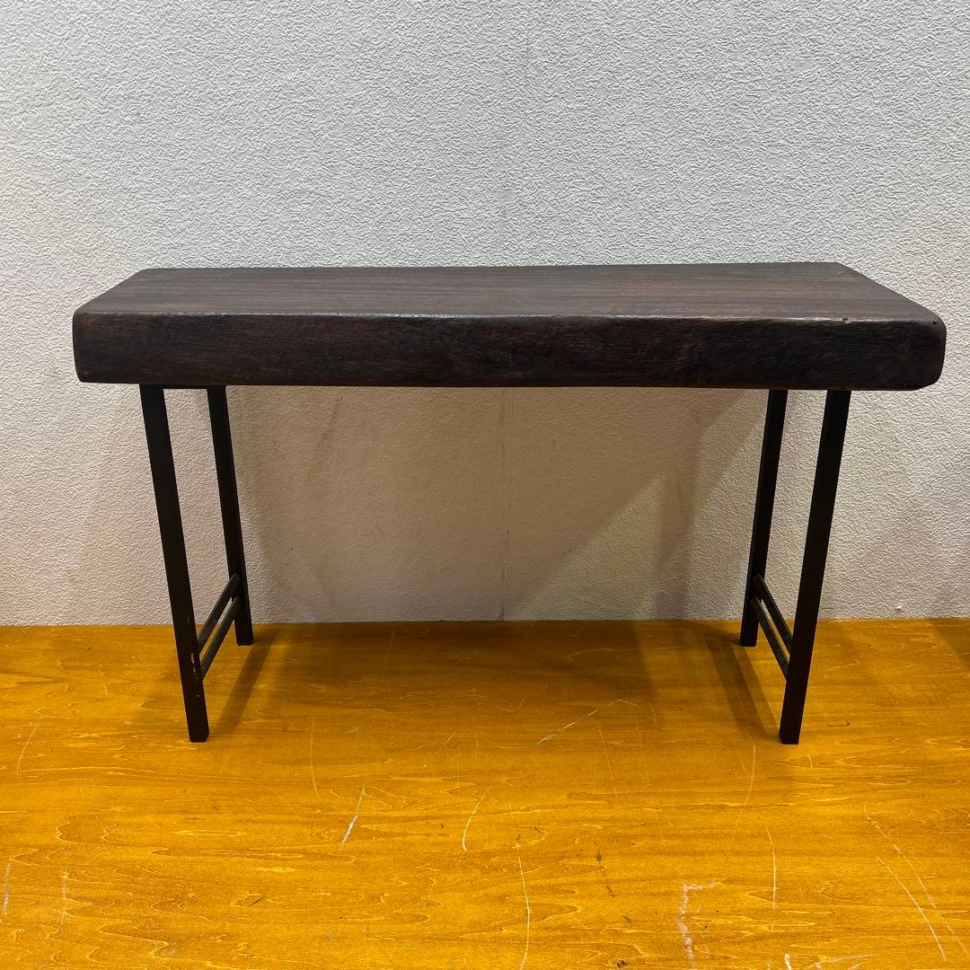 4908 木製 北欧風 ローテーブル ベンチ スツール アイアンフレーム