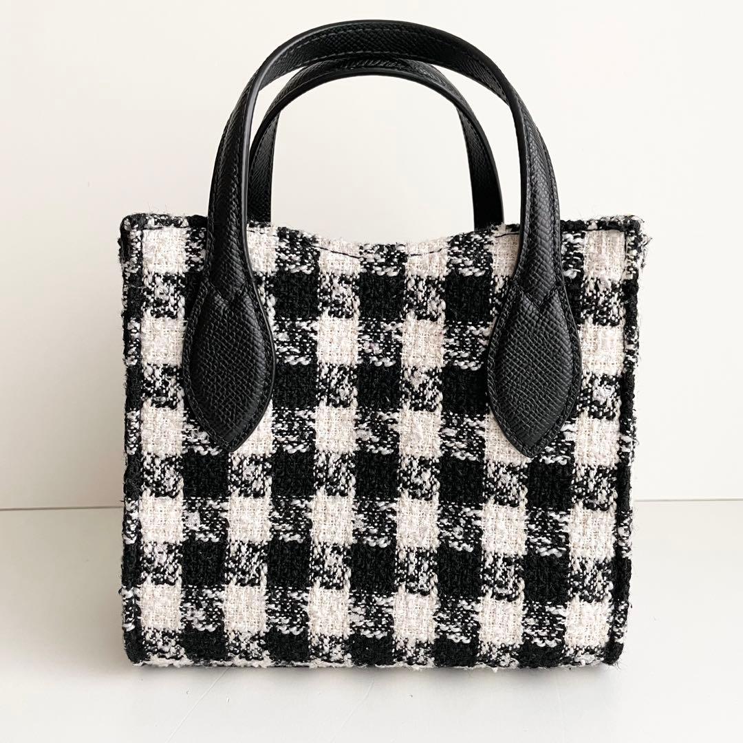 フルラ FURLA ハンドバッグ 2way エラ ツイード ブラック 新品保管