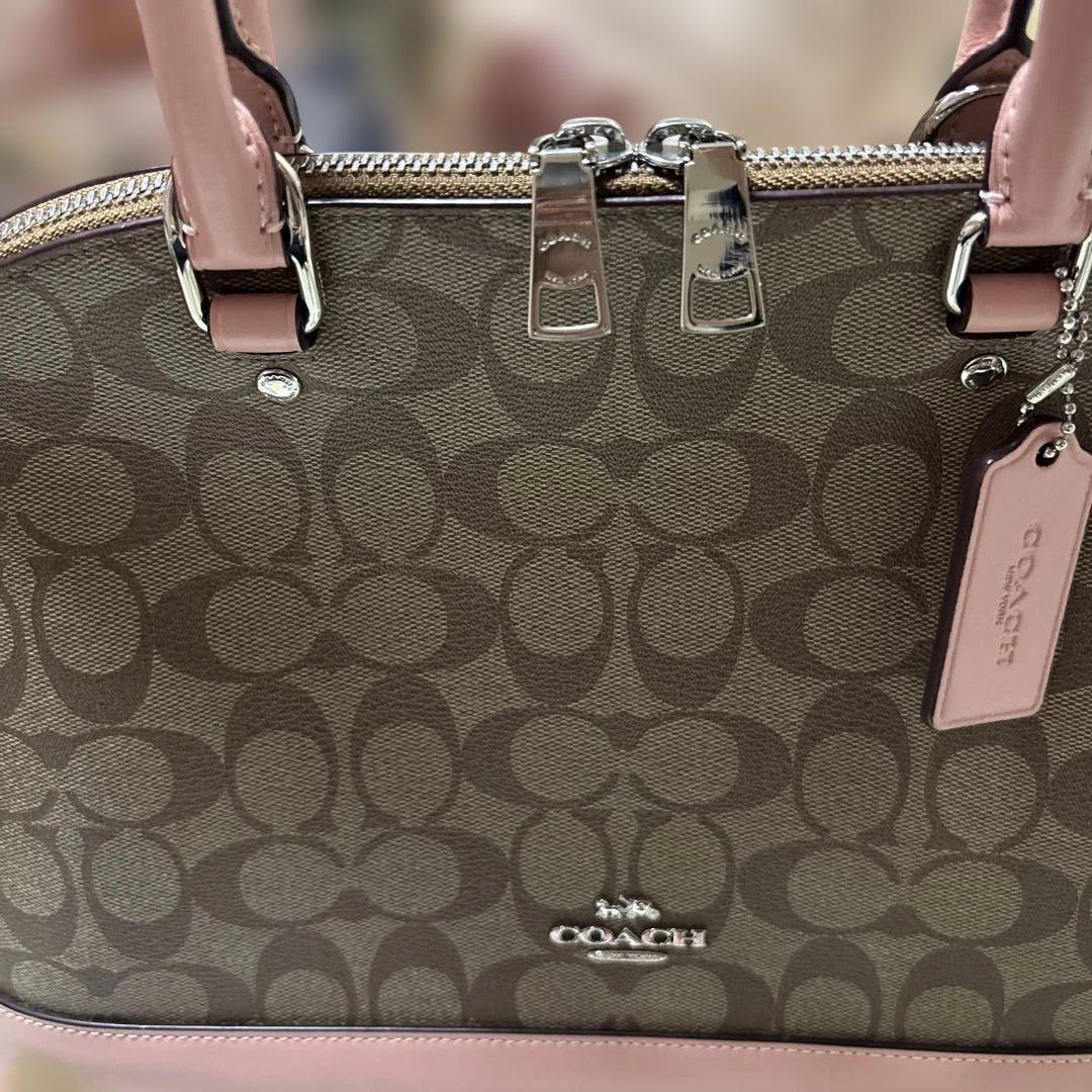 未使用品　COACH ハンドバッグ ブラウン/ピンク