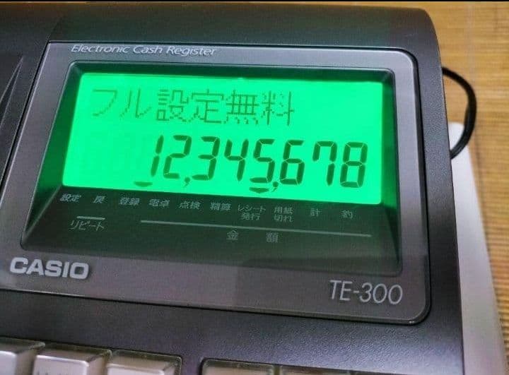 美品カシオレジスター　TE-300フル設定無料　 送料無料人気機種　111144