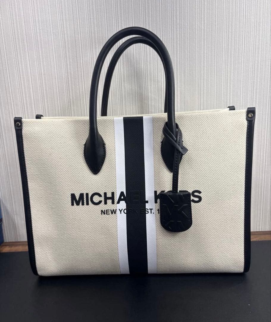 MICHAEL KORS トートバッグ ホワイト/ブラック 2WAY