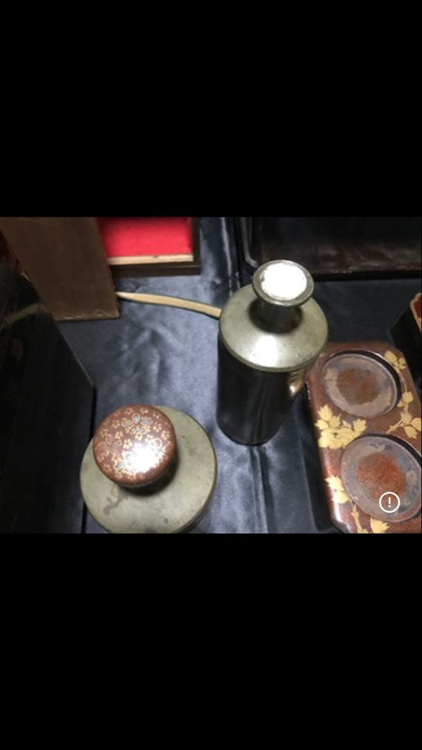 江戸時代　野弁当　重箱　蒔絵提重　骨董　五七桐と菊紋！豪華！